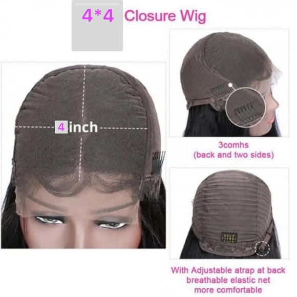 22" Loose Deep Wave Wig 4x4 Lace Closure - Wignee Hair - Picture 3 of 5